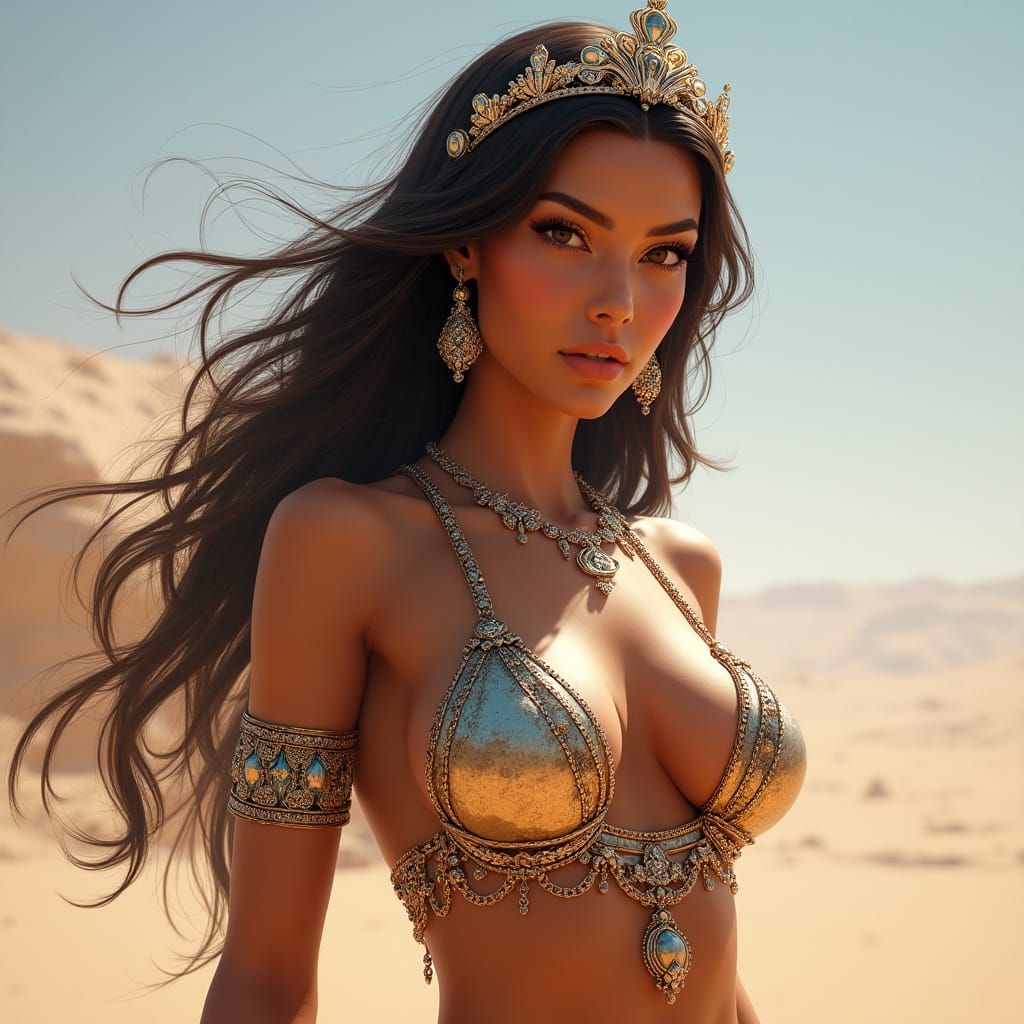 Space Princess in Chainmail Bikini with Tiara