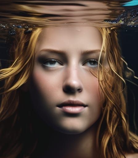 Underwater Mermaid Portrait in Natural Lighting
