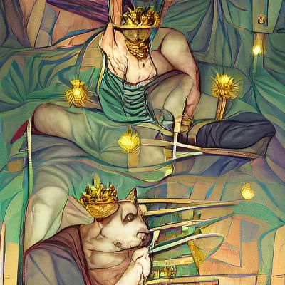 King of Wands Tarot Card Fantasy Illustration