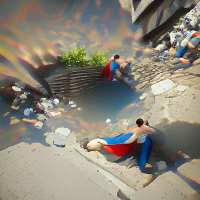 Superman Gutter Portrait in Renaissance Style
