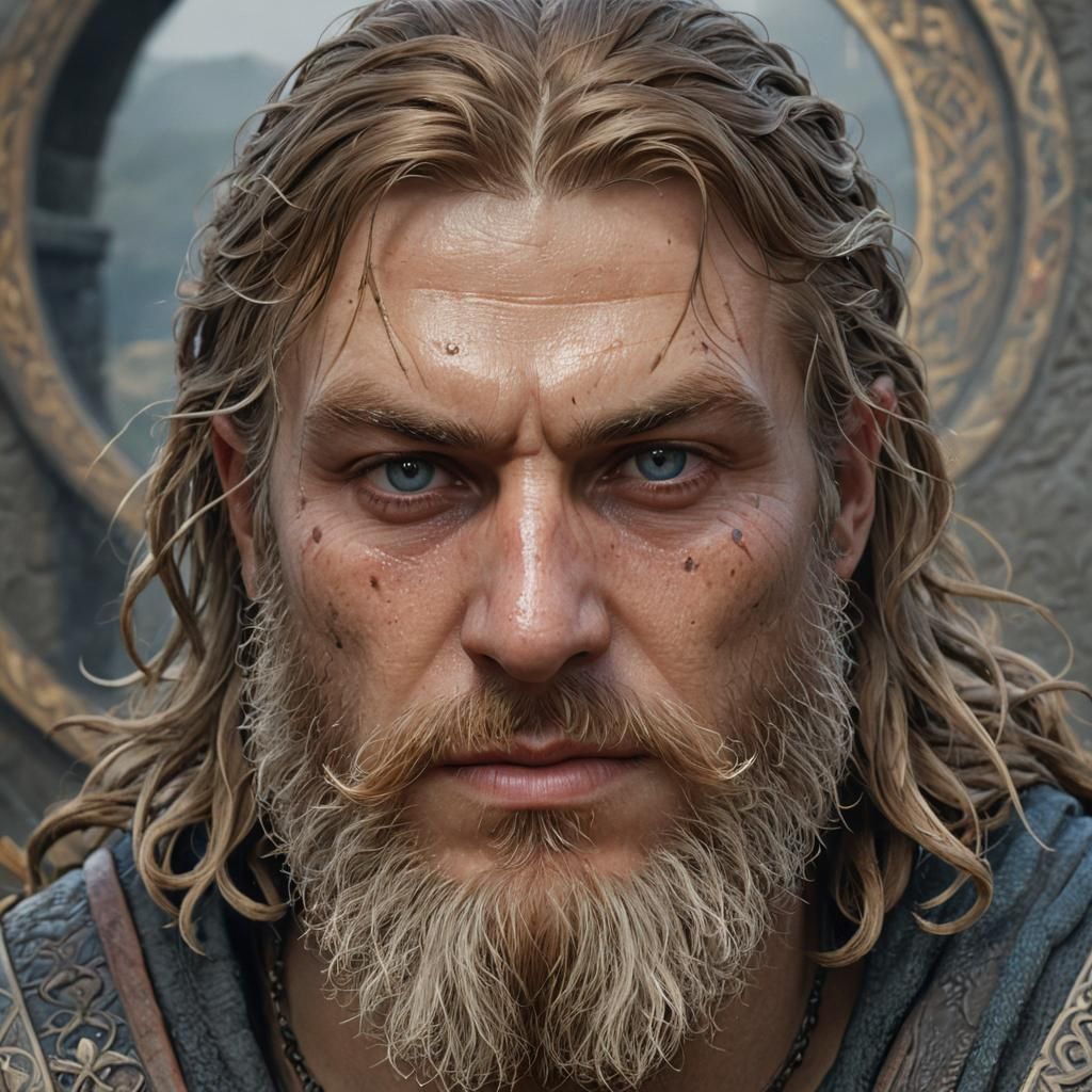 Eivor Portrait in Hyperdetailed Digital Art Style