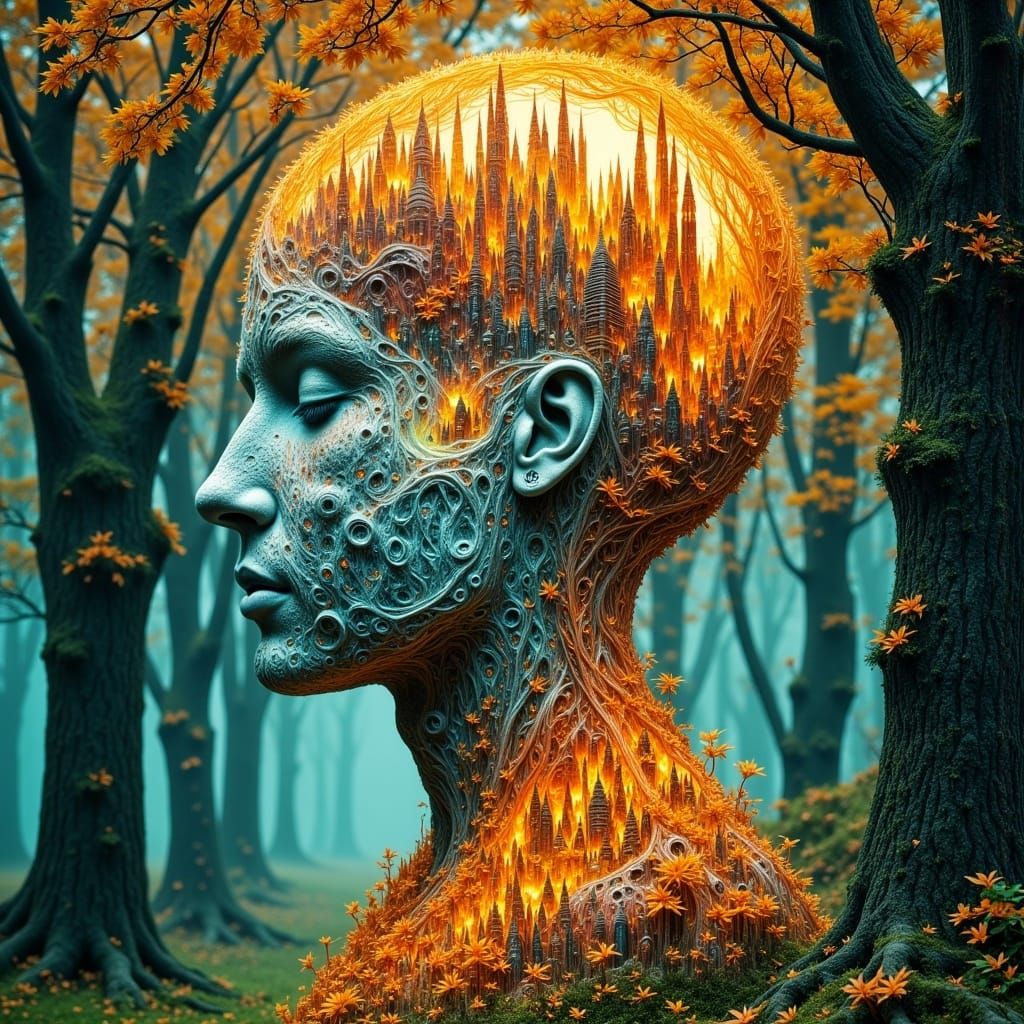 Autumn God Reveals Winter Landscape in Hyperreal Detail