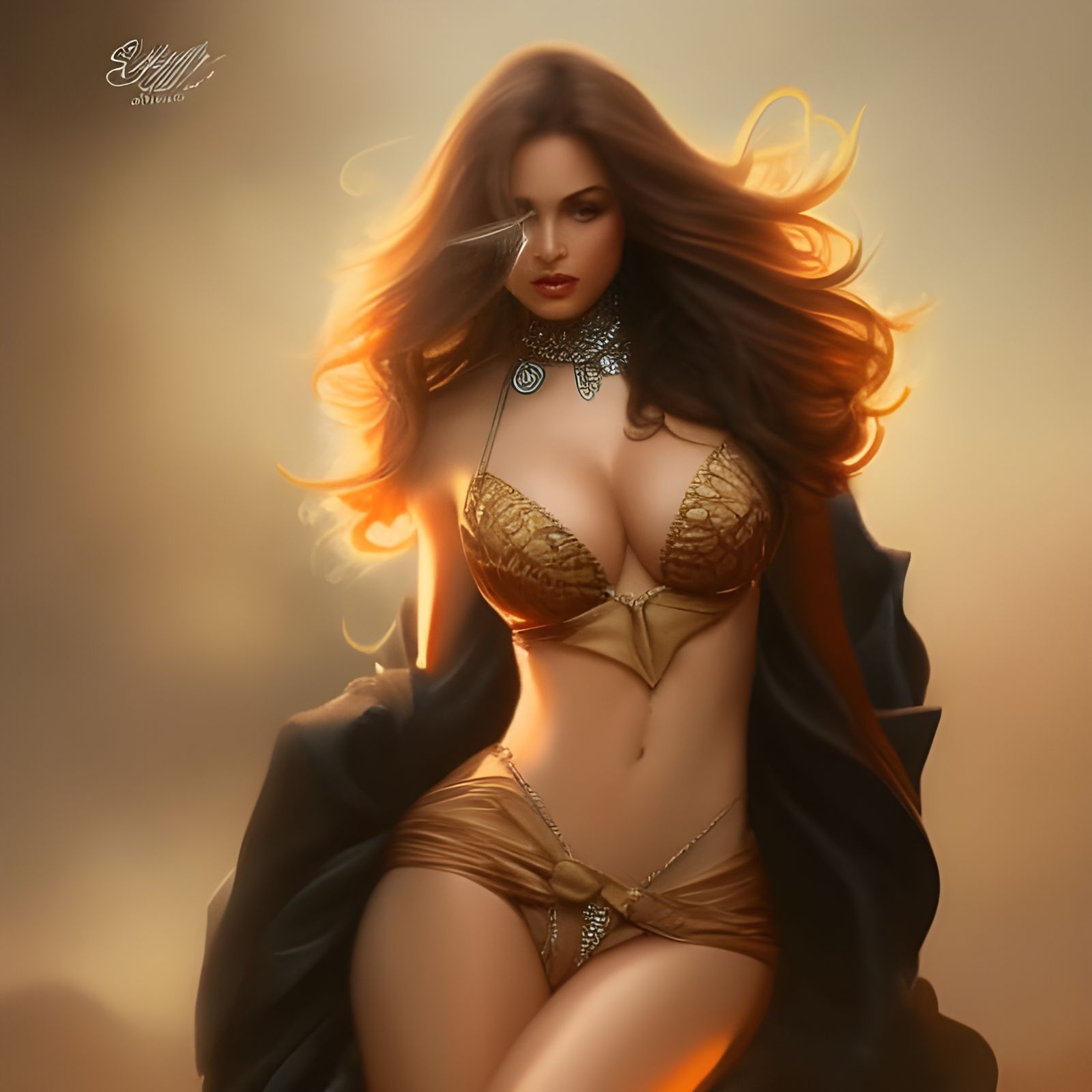 Sensual Elven Woman in Professional Photoshoot Style