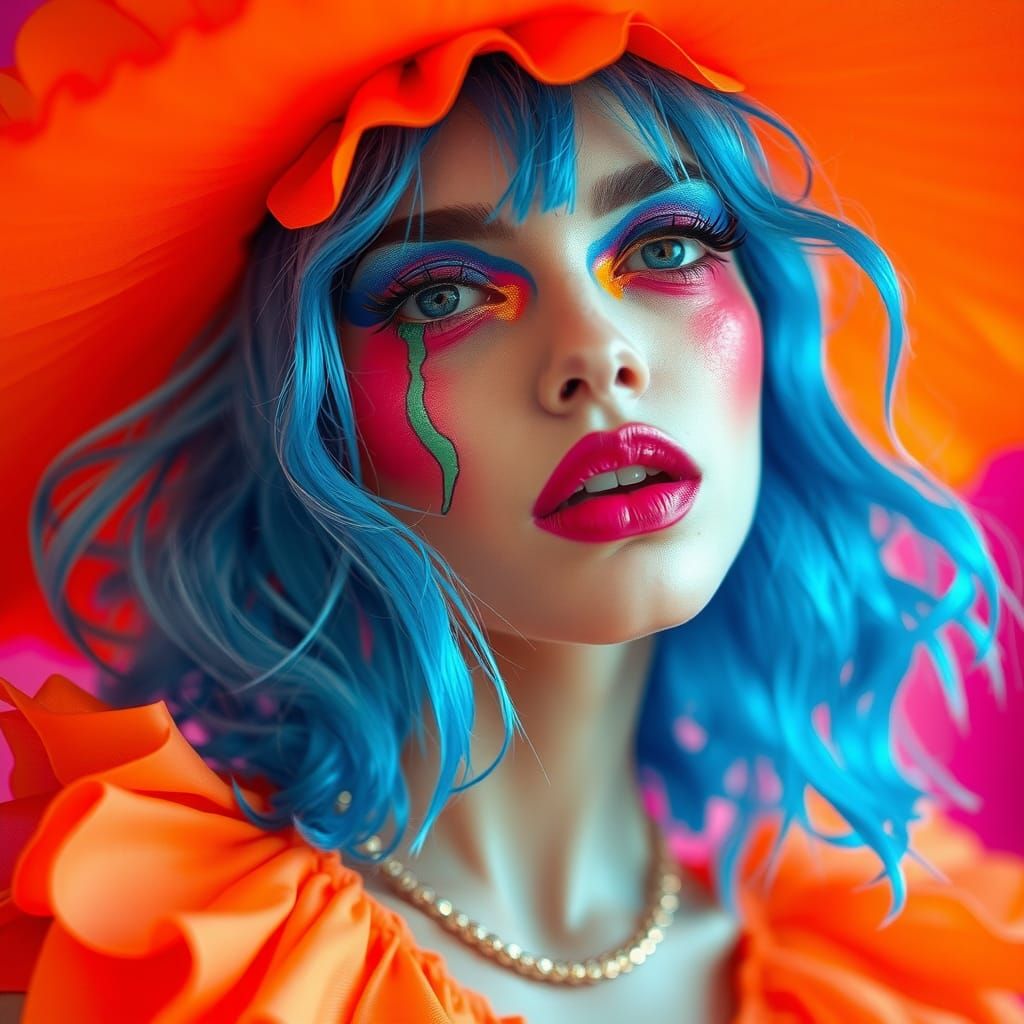 High Fashion Portrait with Bold Makeup