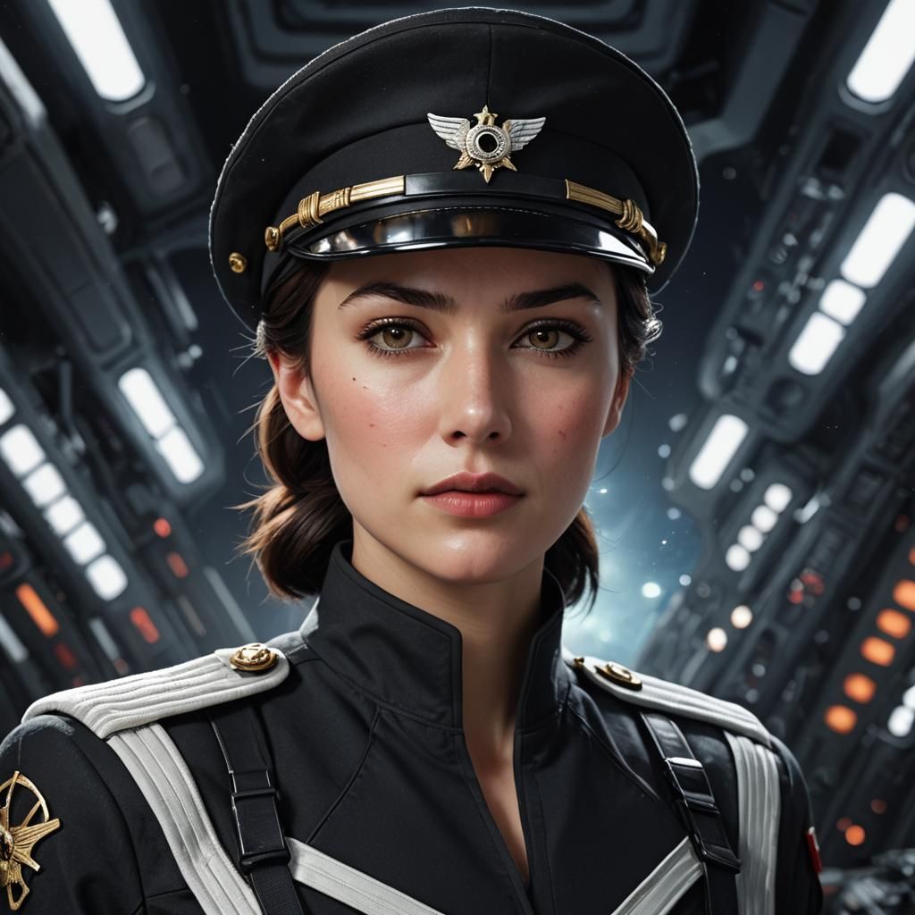 Futuristic Naval Officer Portrait in Photorealistic Style