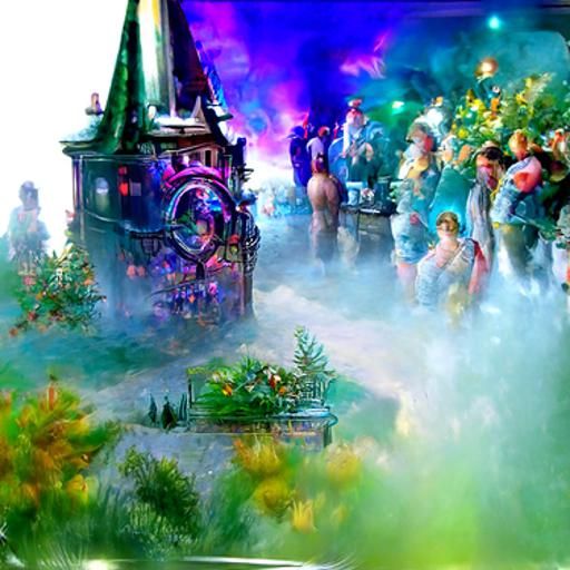 Ethereal Fantasy Scene in Kinkade Style