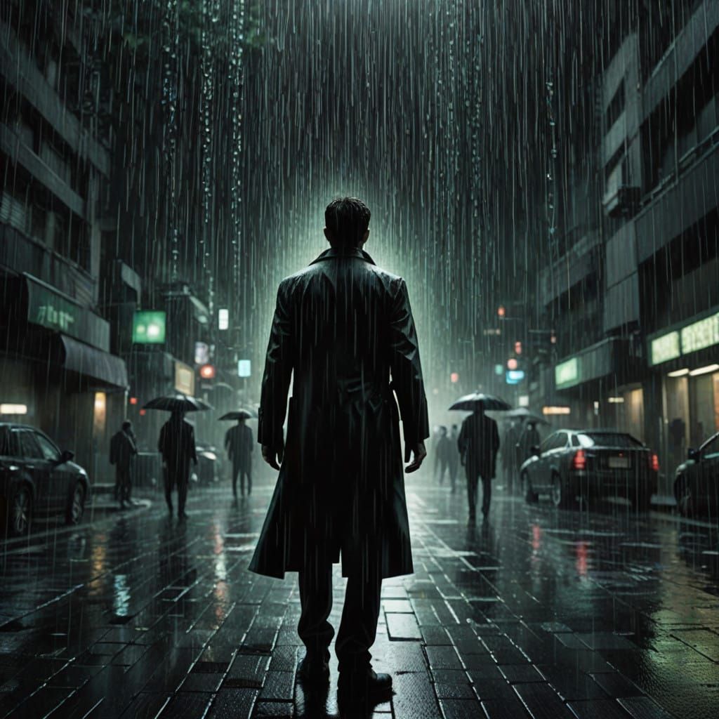 A Ghostly Neo Flickers in the Shimmering Matrix