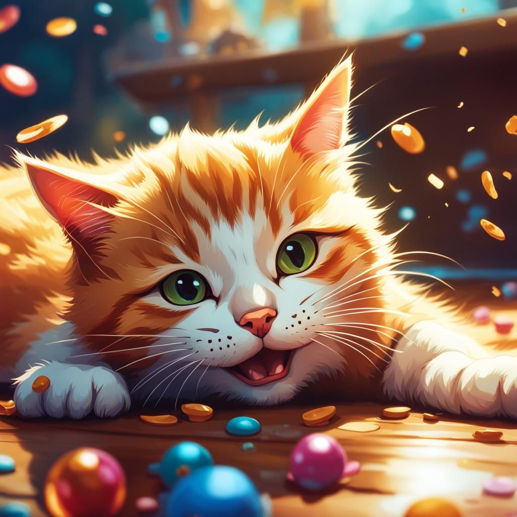 Someone got into the nip (and confetti)