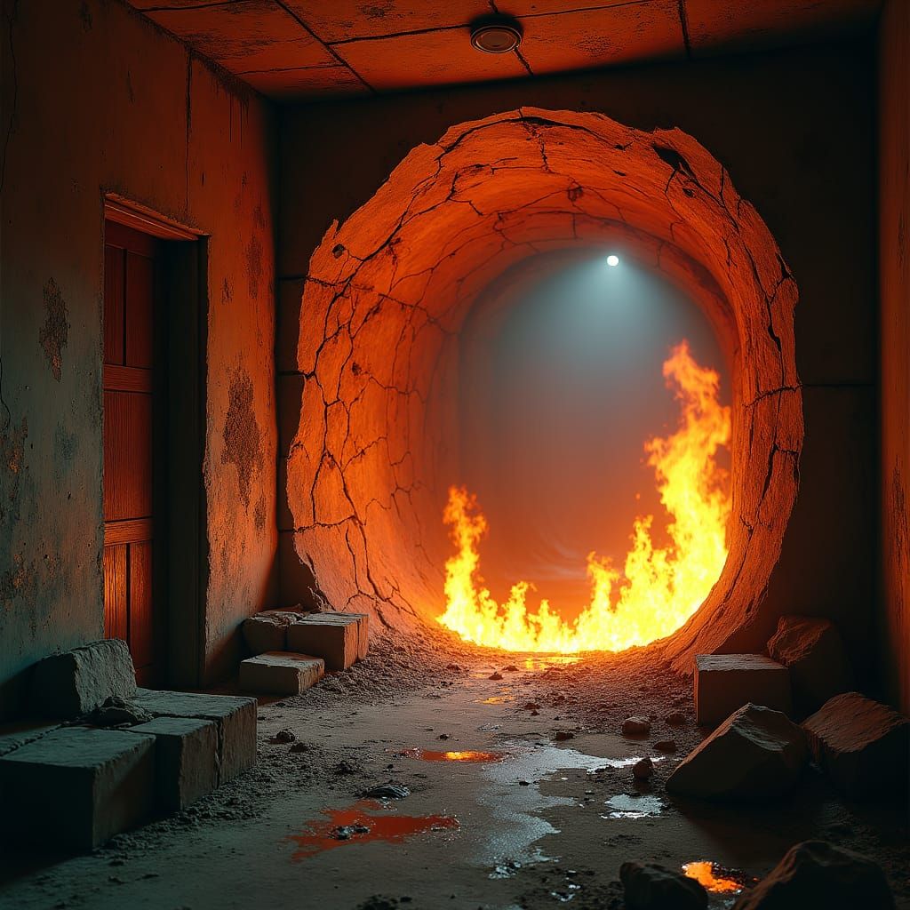 Infernal Gateway: A Smoldering Hole to Hell
