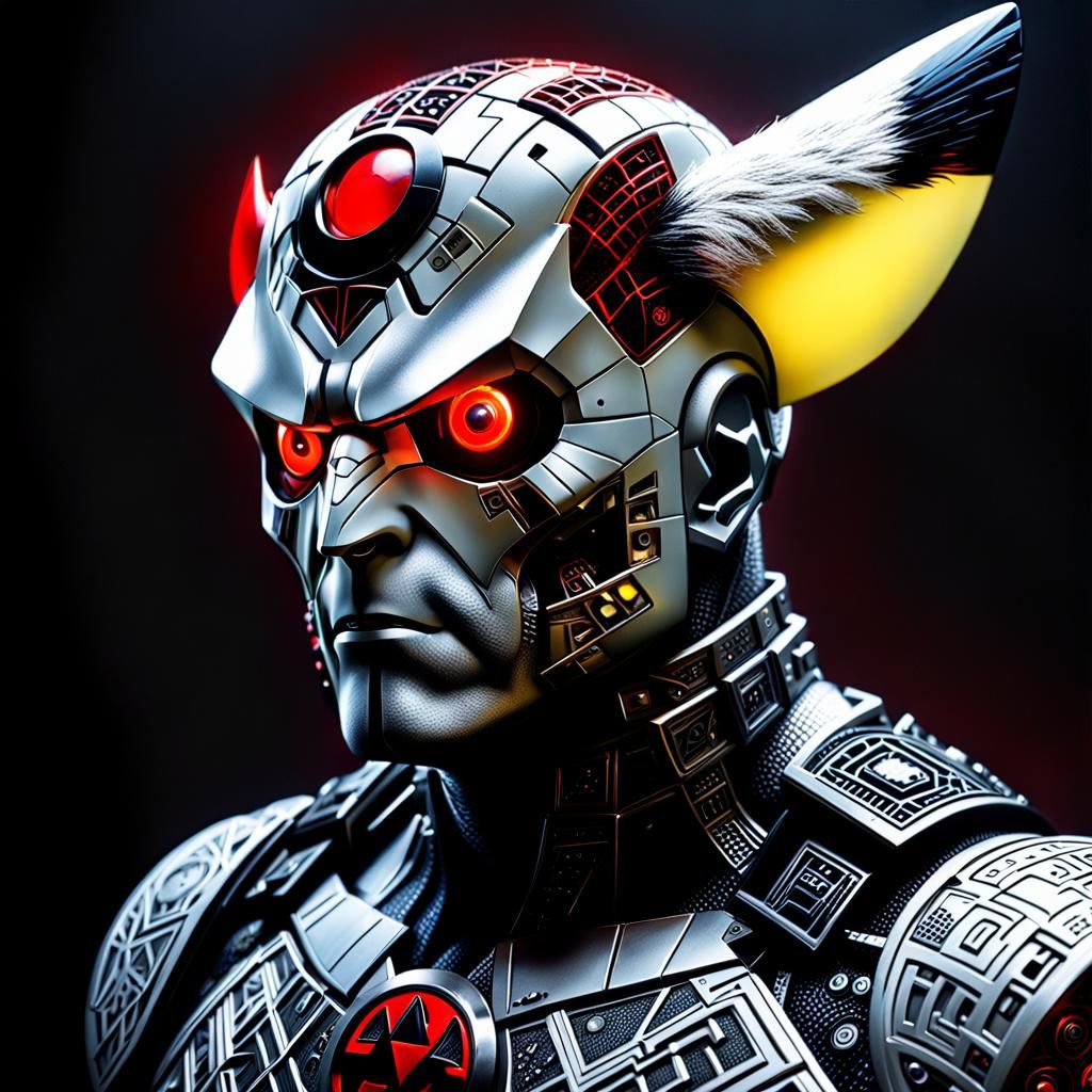 Frightening Cyberpunk Monster Mashup: Grisly Gothic Art