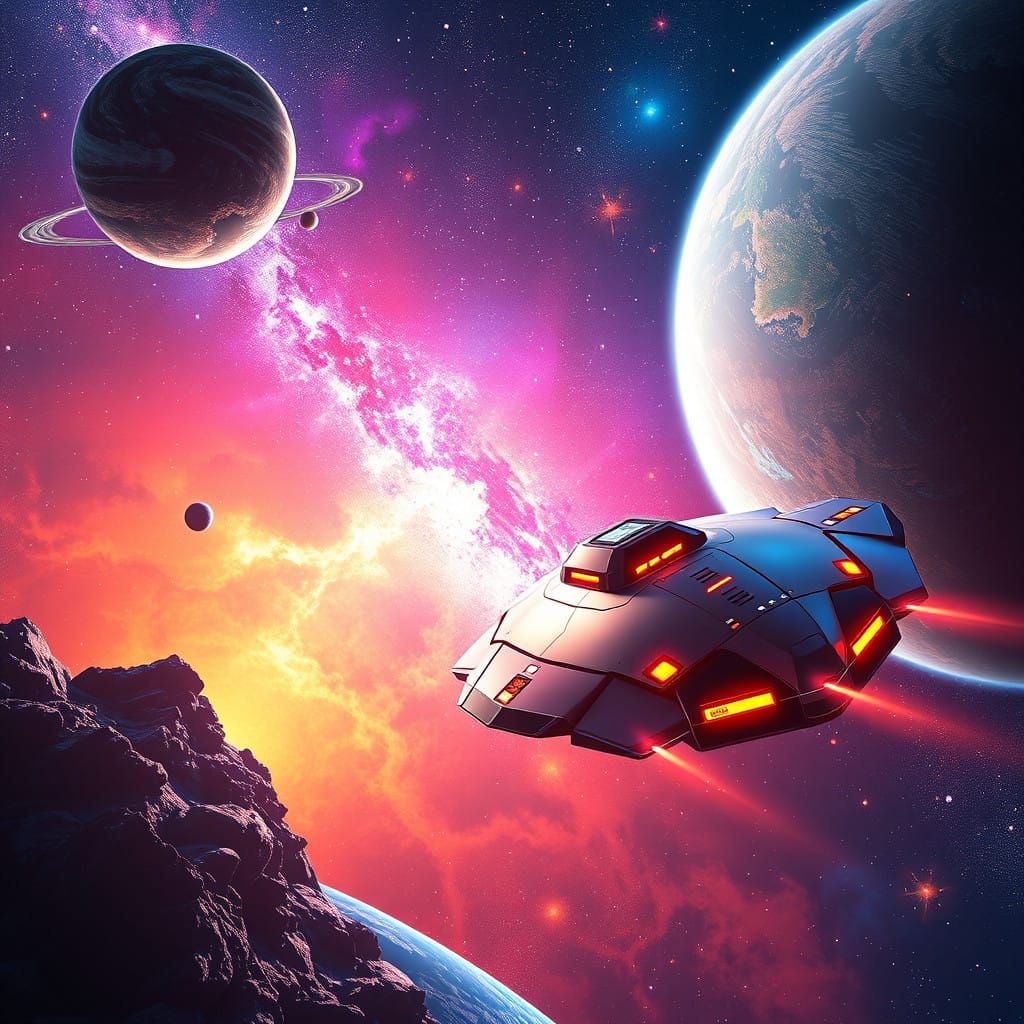 Cosmic Odyssey in Vibrant 3D