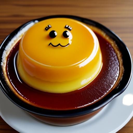 Photorealistic Flan Pudding Come to Life