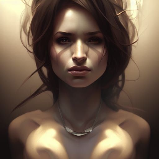 Alluring Demi-Human Monster Portrait in Hyperdetailed Style