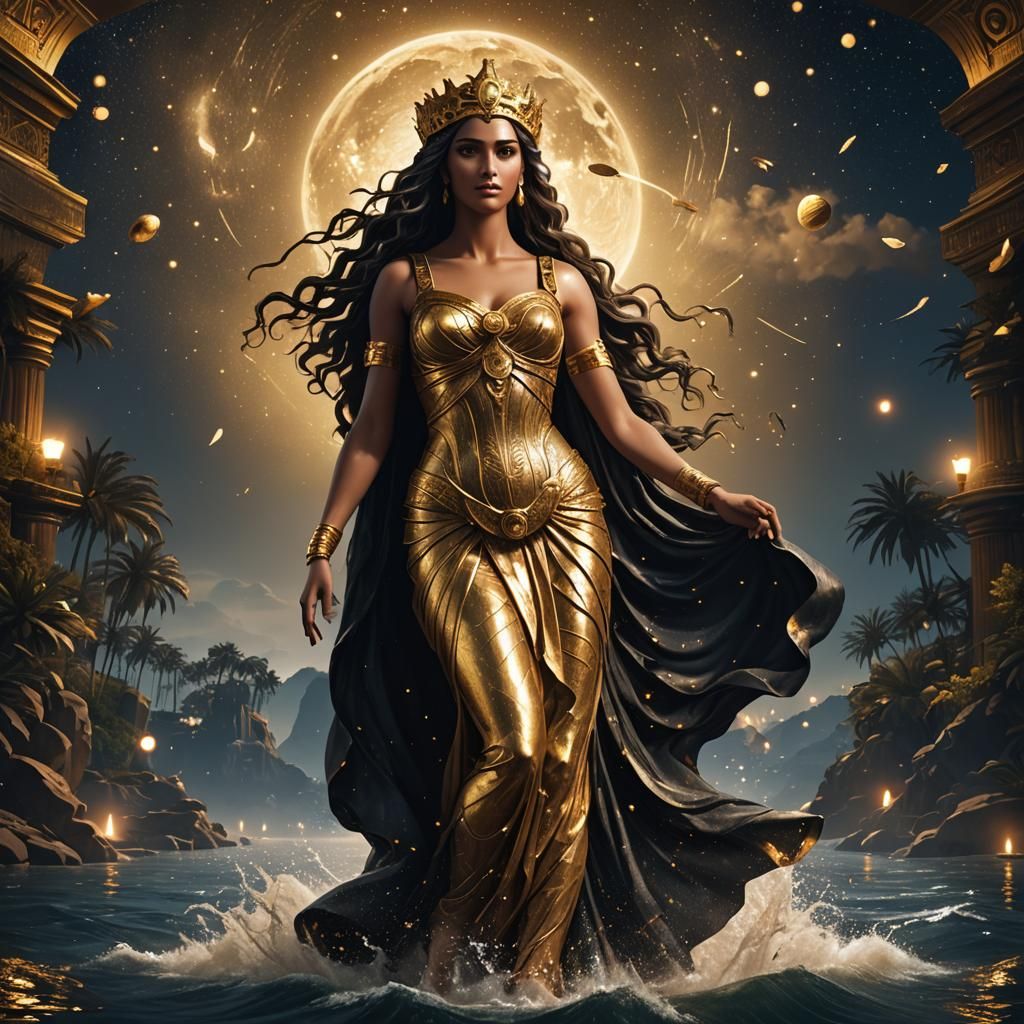 Aphrodite in the Nile River: Fantasy Art