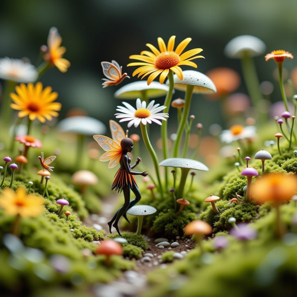 Microscopic Fairies in Paper Origami World