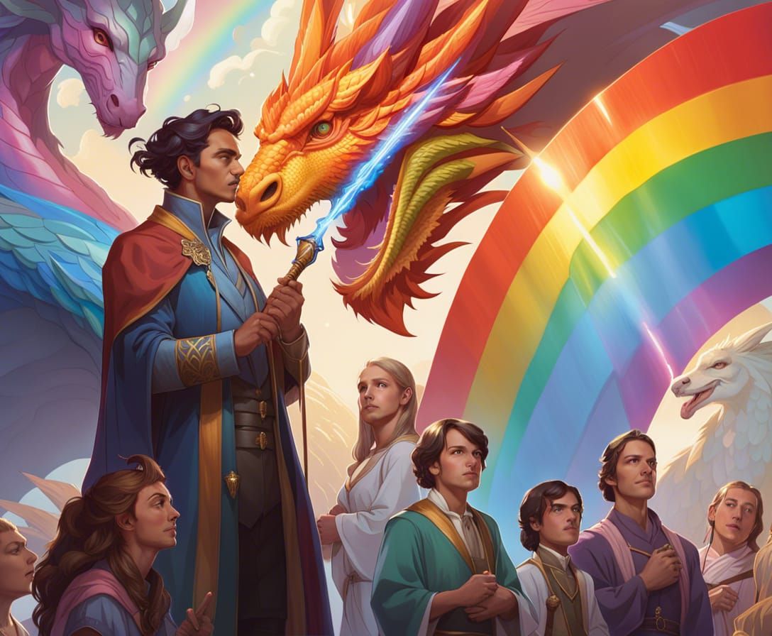 Demonstrating the rainbow dragon spell. Too close for comfort!!