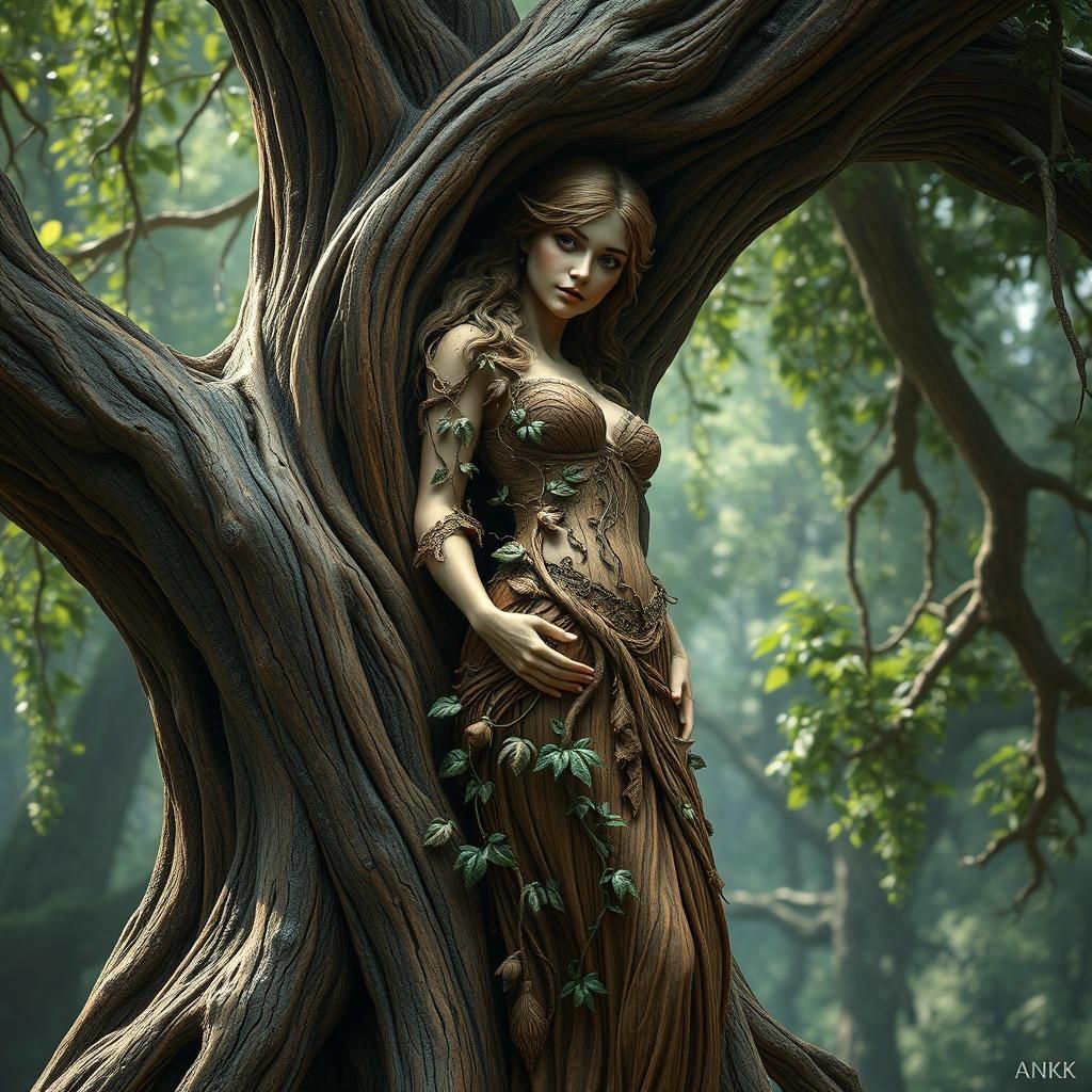 Tree Woman: Fantasy Art Masterpiece