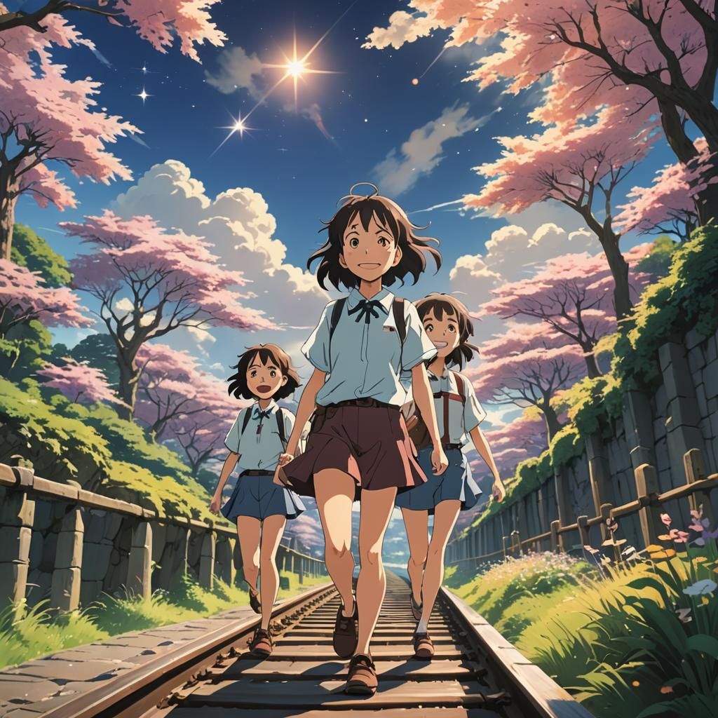 March 7th Portrait in Ghibli Anime Style