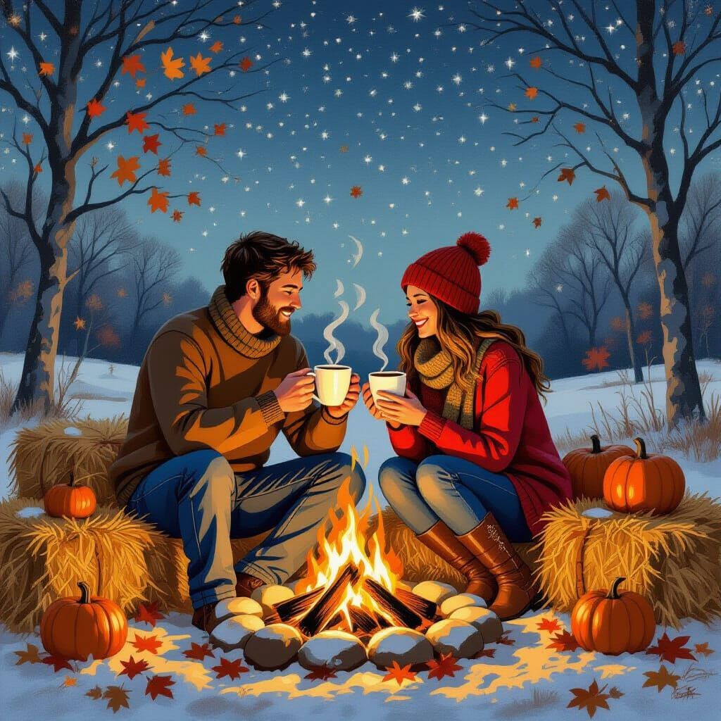 Autumn Bonfire Date Night in Americana Style