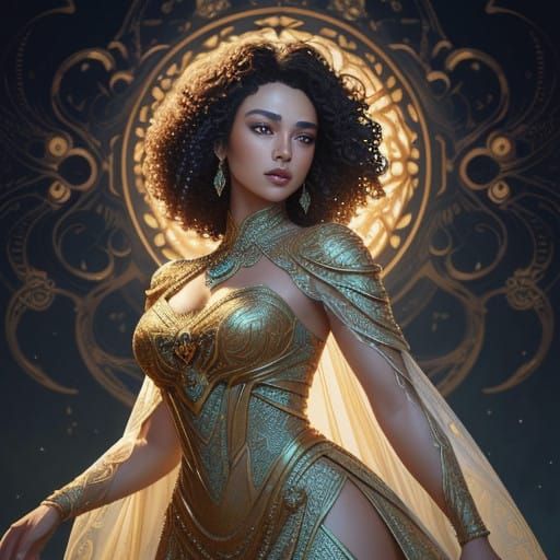 Ethereal Princess in Vibrant Fantasy Realm