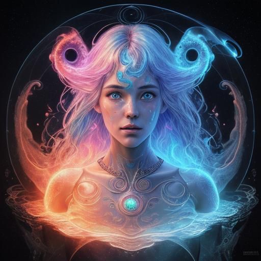 Elemental Goddesses in Holographic Cosmic Illustration