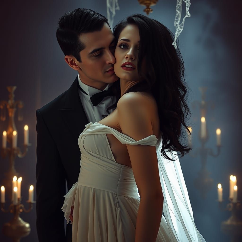 Vampire Bite in Haunted Mansion: Cinematic Still