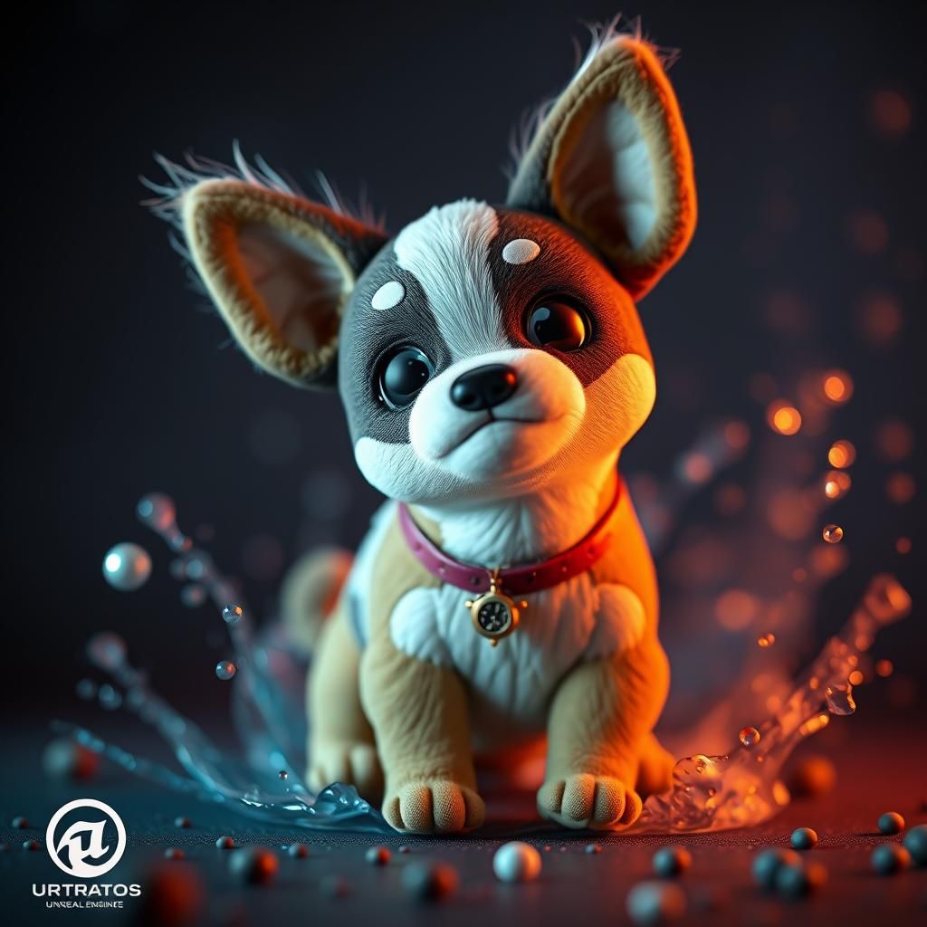 Detailed Plush Dog in Fantasy Concept Art