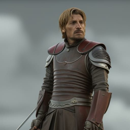 Jaime Lannister Figurine in Clean Matte Painting Style