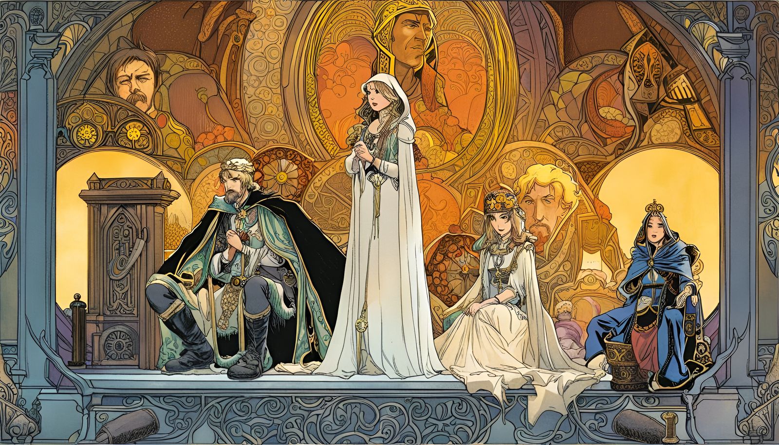 Comic Art: Father, Daughter, and Dark Guild