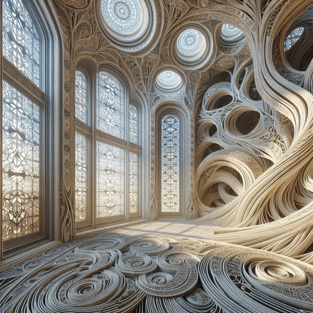 Animated Cuprite Heads with Willow Pattern Wallpaper