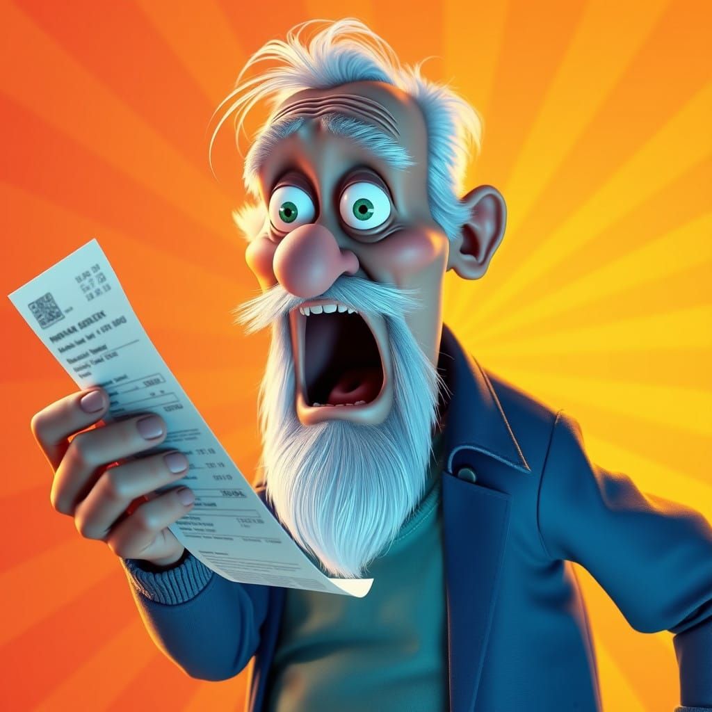Shocked Pensioner Gazes Upon Horrific Gas Bill