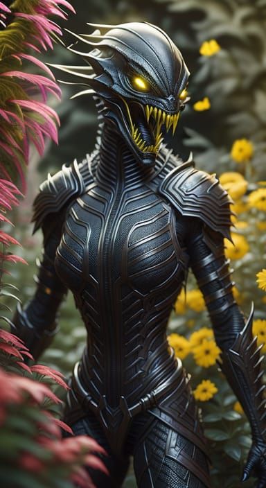 Creature in the flower garden