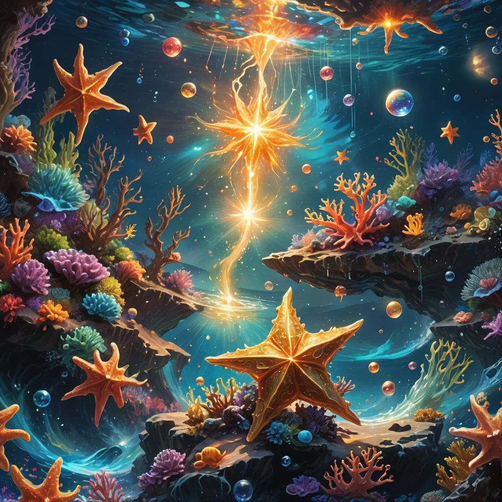 Radiant Water Star Fantasy Concept Art