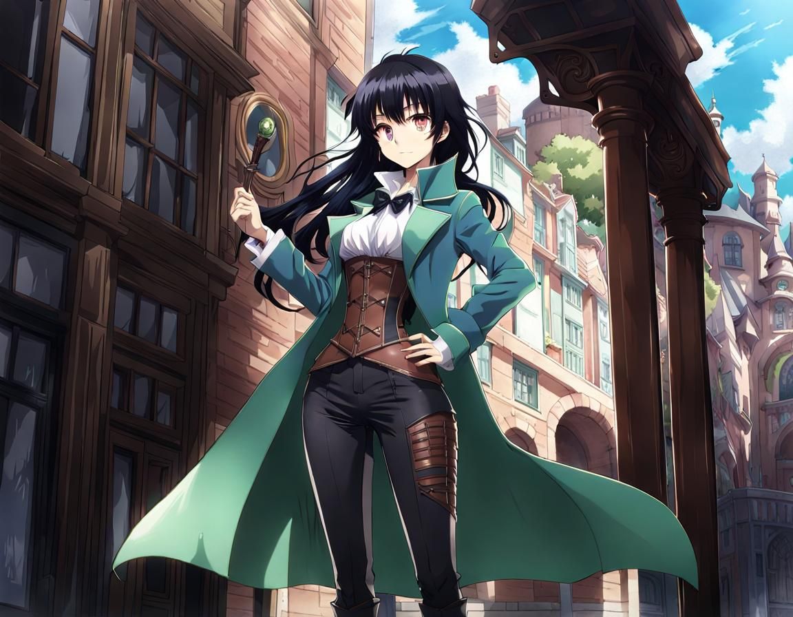 Anime Girl with Blank Banner