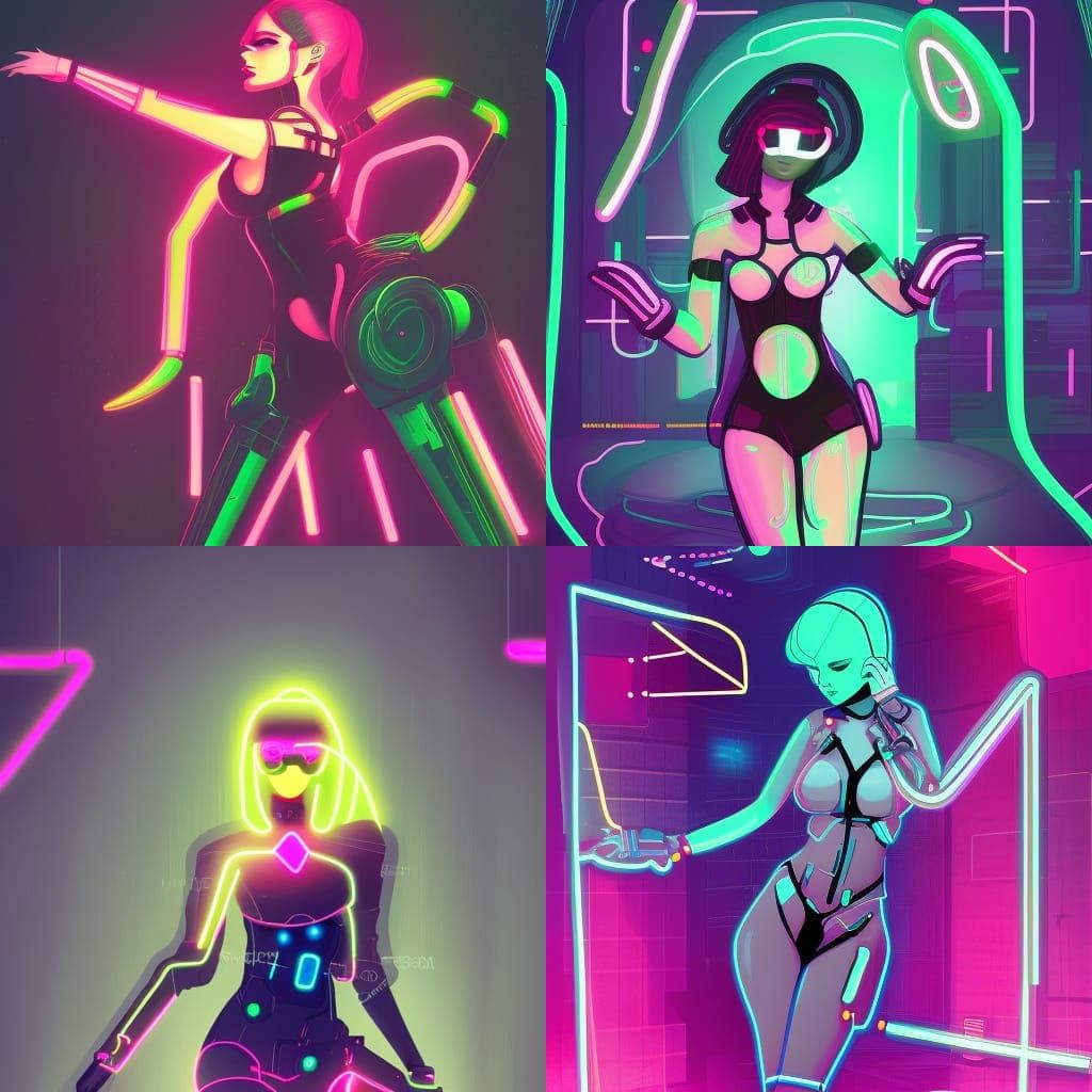 cyberpunk dance club