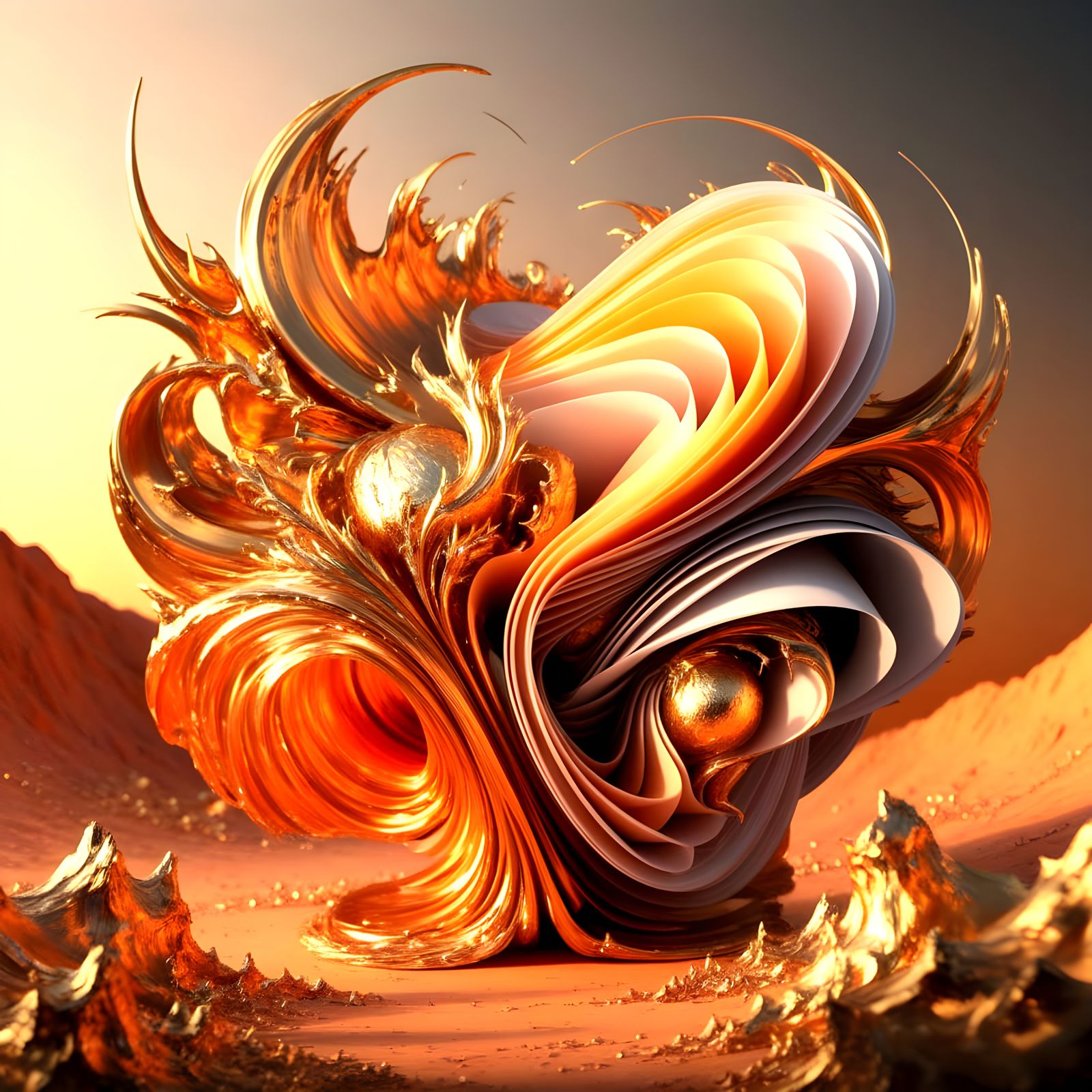 Golden Ancient Alien Artifact