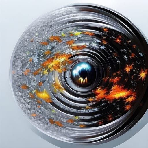 Hyperrealistic Yin Yang Splash Art in Vivid Colors