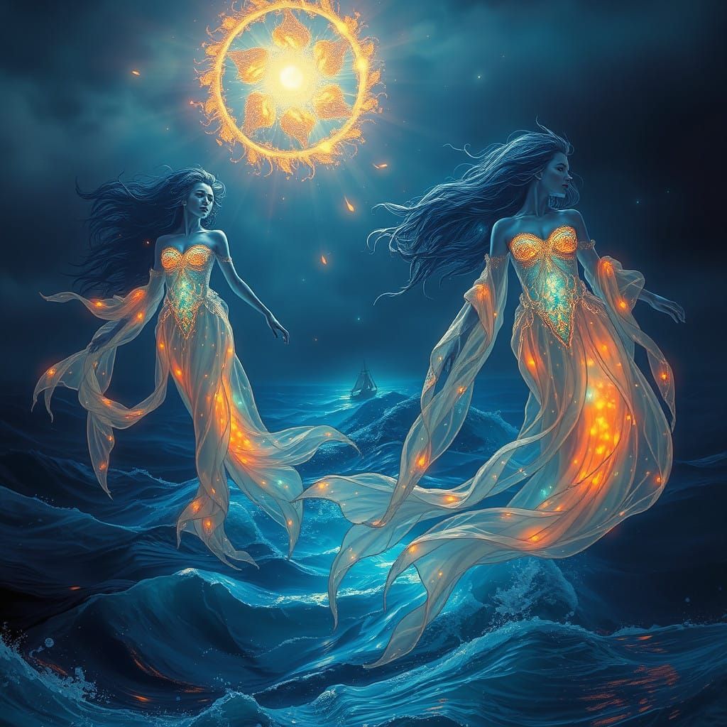 Glowing Sirens in Iridescent Beauty