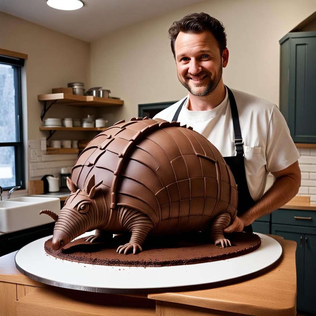 Baker's Armadillo Cake Sculpture