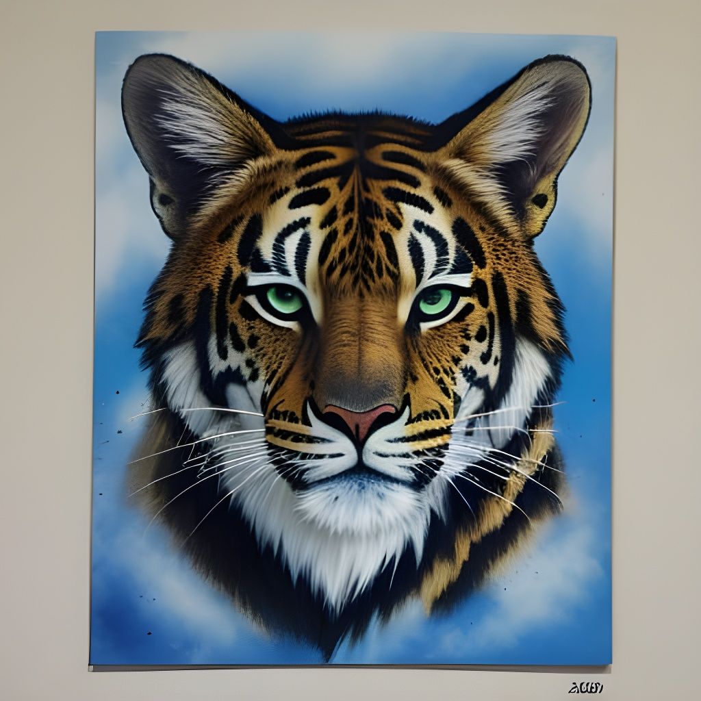 Majestic Feline in a Large, Whimsical Setting