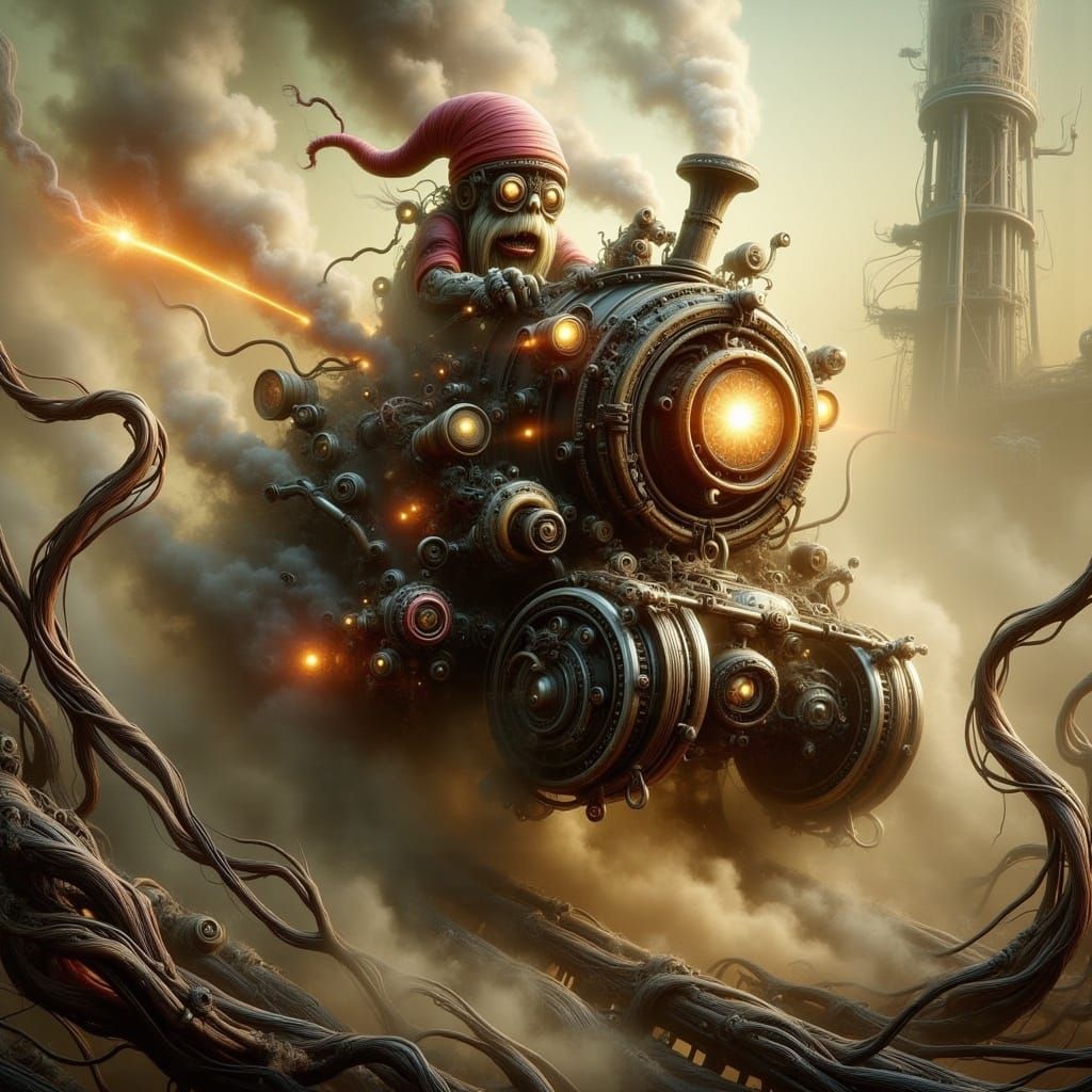 <lora:-Quantum Fluxus-:1.0> In a high-speed Mad Max style in...