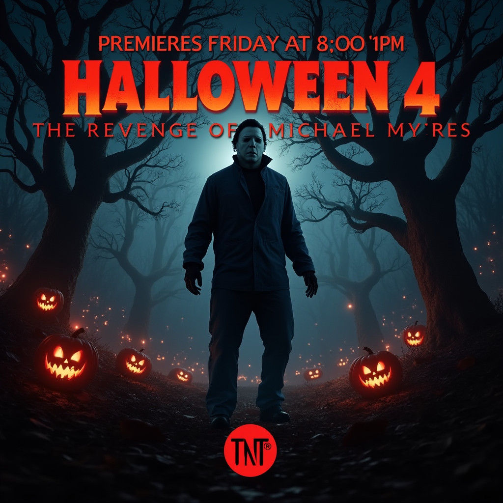 Ominous Halloween 4 Poster Featuring Michael Myers