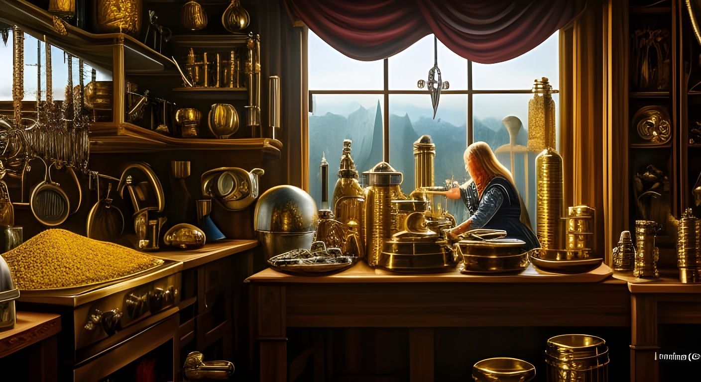 alchemist making gold