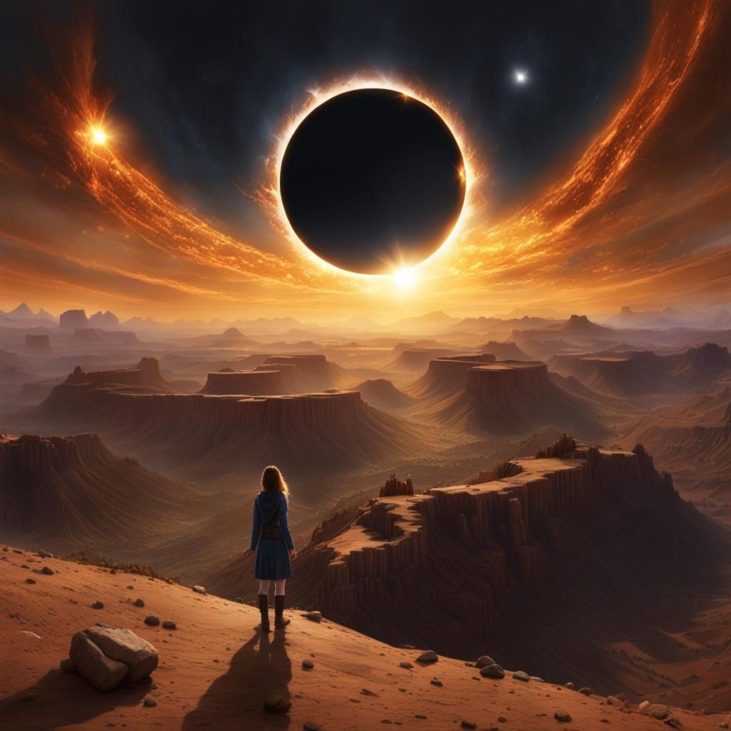 Spectacular Total Solar Eclipse Fantasy Art