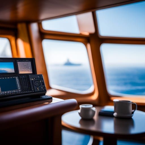 Tranquil Ocean View Through Ship Windows
