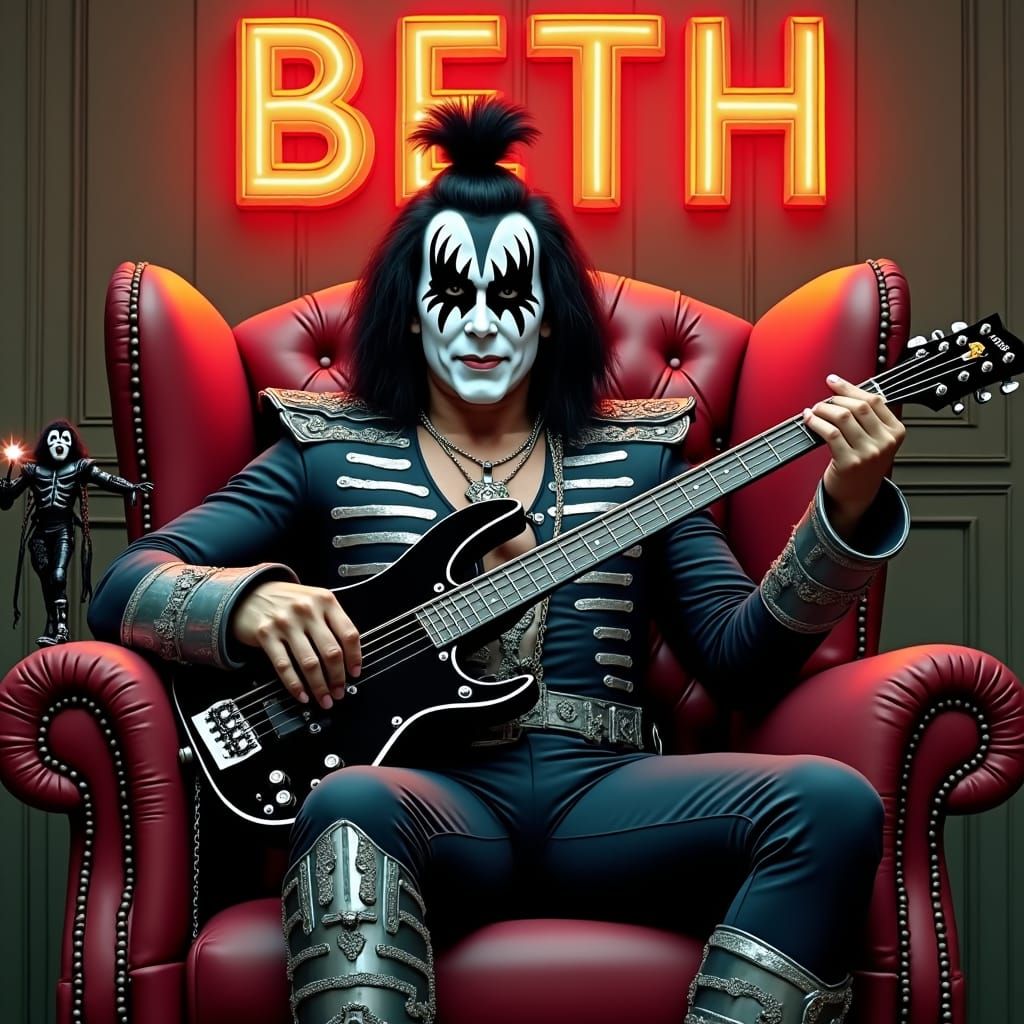 Gene Simmons Plays Bass, Peter Criss Watches