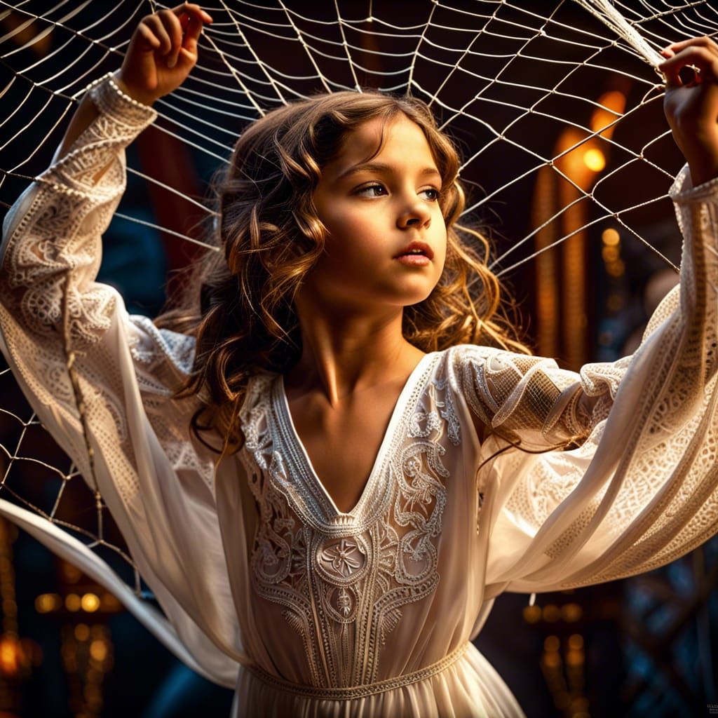 Spider web dancer