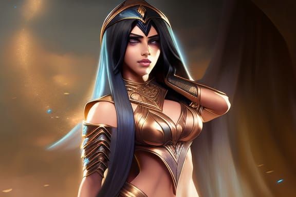 Egyptian Princess Portrait in Hyperdetailed Digital Art