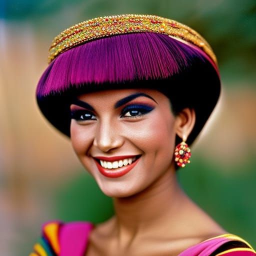 Glamour Model Portrait in 1960s Style