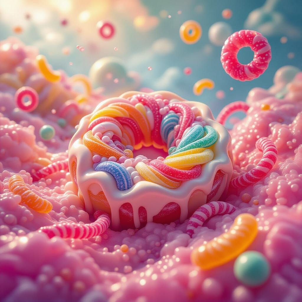 Psychedelic Candy Cell: A Microscopic Wonderland